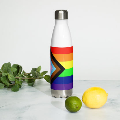 Intersex-Inclusive Pride Flag Stainless Steel Water Bottle – 500ml Reusable BPA-Free Insulated Flask | LGBTQIA+ Equality Design