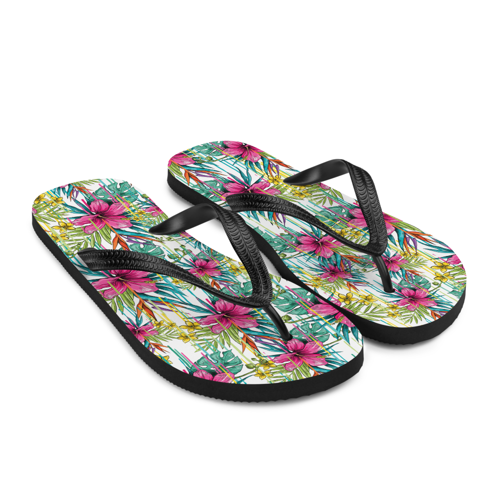VOCE LINDX Pink Flower Flip Flops – Floral Design, Cushioned Sole &amp; Non-slip Grip – Lightweight Summer Footwear