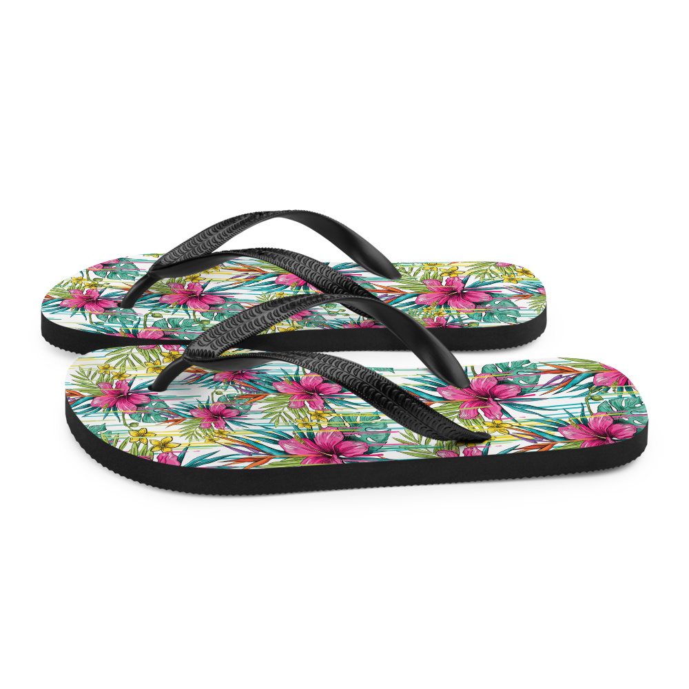VOCE LINDX Pink Flower Flip Flops – Floral Design, Cushioned Sole &amp; Non-slip Grip – Lightweight Summer Footwear