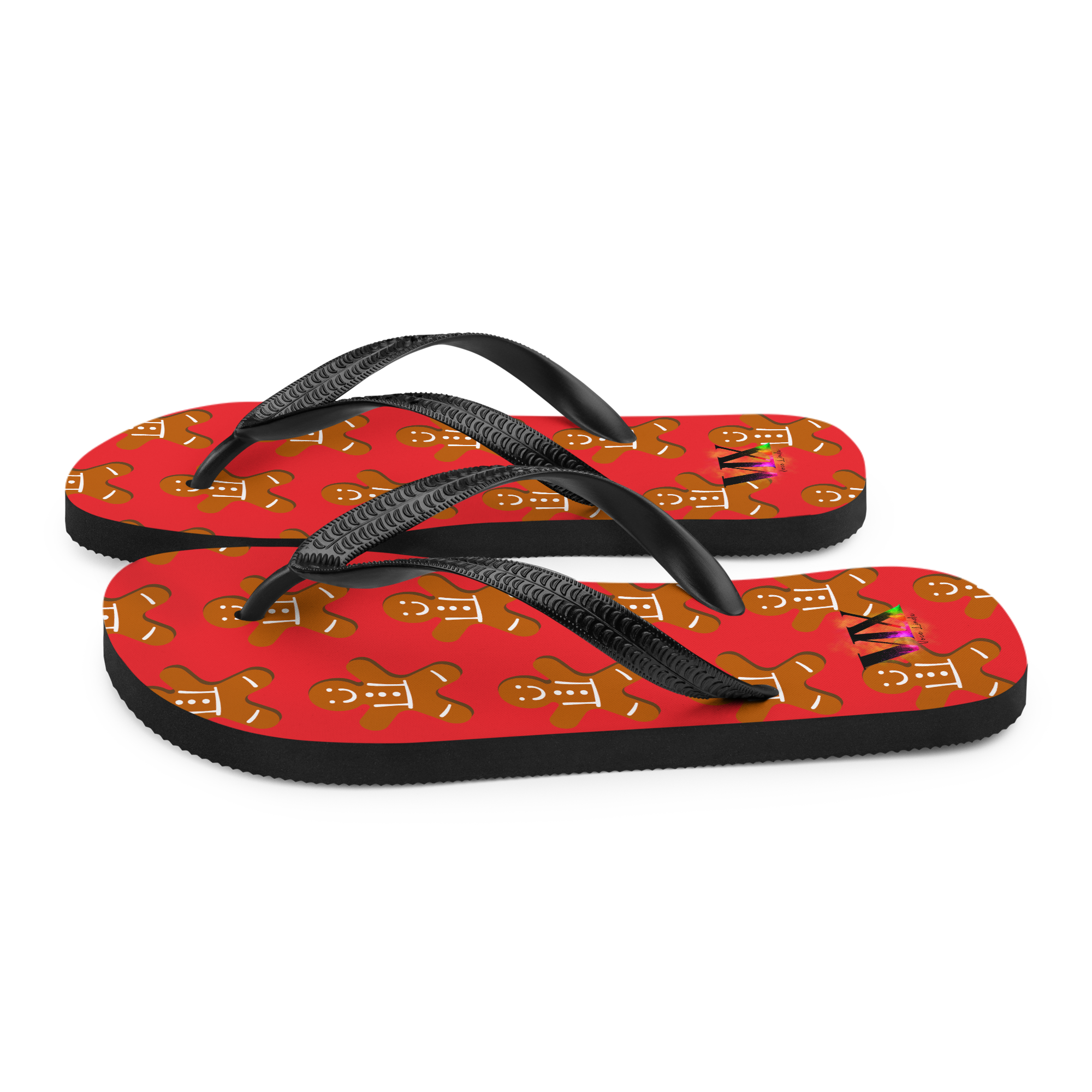 VOCE LINDX Christmas Cookies Flip‑Flops – Festive Design, Cushioned Sole &amp; Non‑Slip Grip – Seasonal Summer Footwear