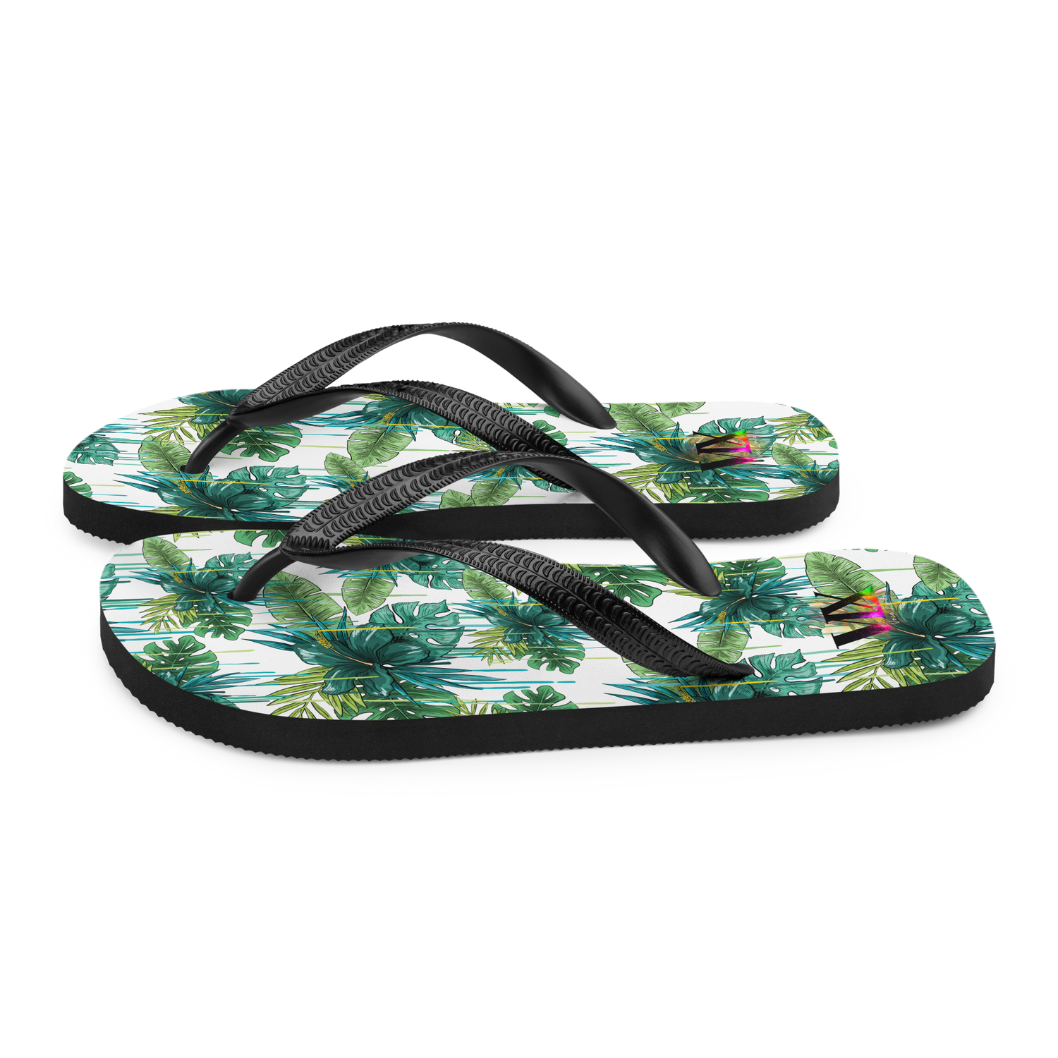 VOCE LINDX Green Flower Flip‑Flops – Floral Design, Cushioned Sole &amp; Non‑Slip Grip – Lightweight Summer Footwear