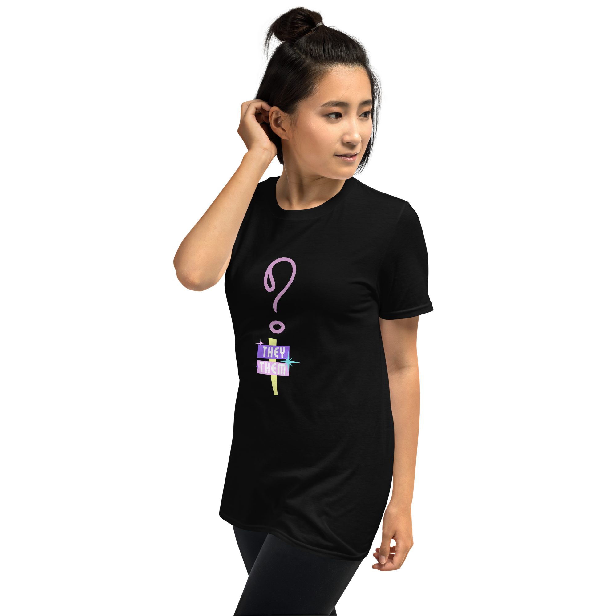 VOCE LINDX “They/Them” Short Sleeve T‑Shirt – 100 % Cotton Jersey, Pronoun-Statement Tee