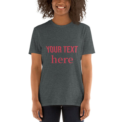 VOCE LINDX Short Sleeve Tee – Create Your Own Design – 100 % Cotton Jersey, Personalised &amp; Comfortable