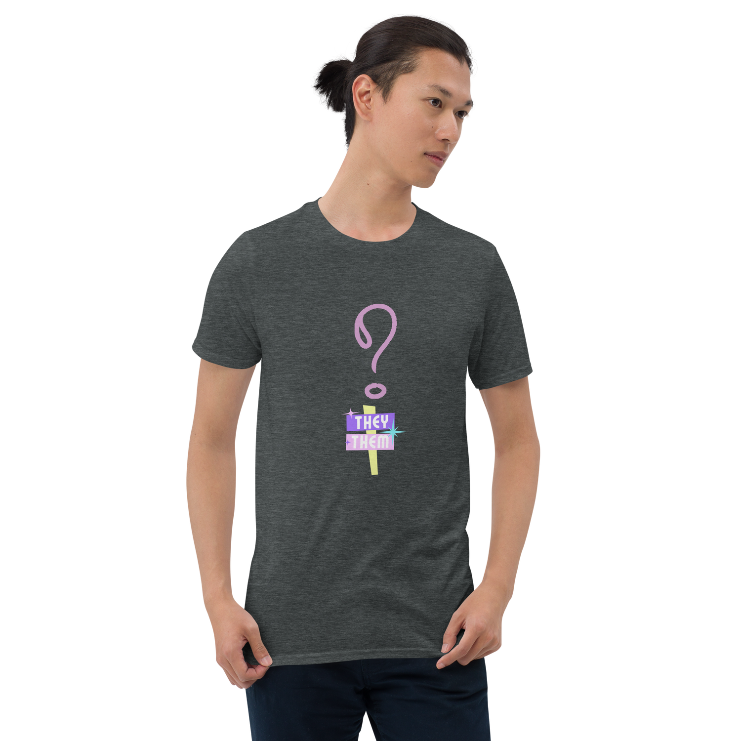 VOCE LINDX “They/Them” Short Sleeve T‑Shirt – 100 % Cotton Jersey, Pronoun-Statement Tee