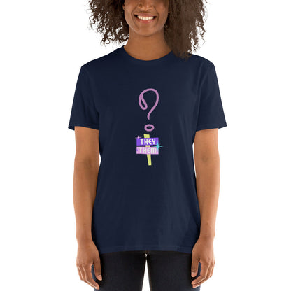 VOCE LINDX “They/Them” Short Sleeve T‑Shirt – 100 % Cotton Jersey, Pronoun-Statement Tee
