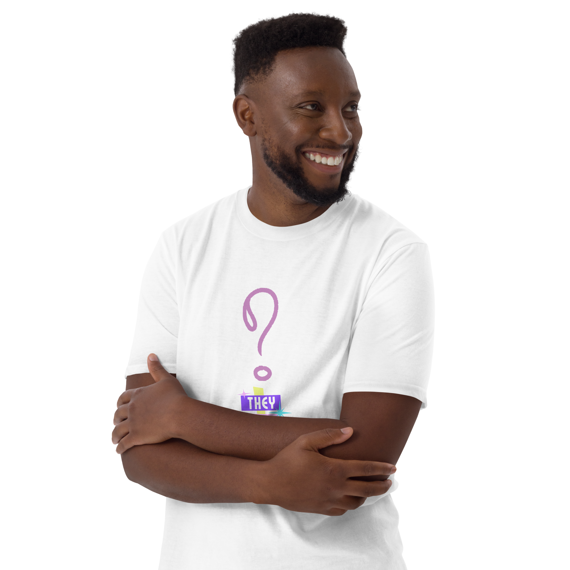 VOCE LINDX “They/Them” Short Sleeve T‑Shirt – 100 % Cotton Jersey, Pronoun-Statement Tee
