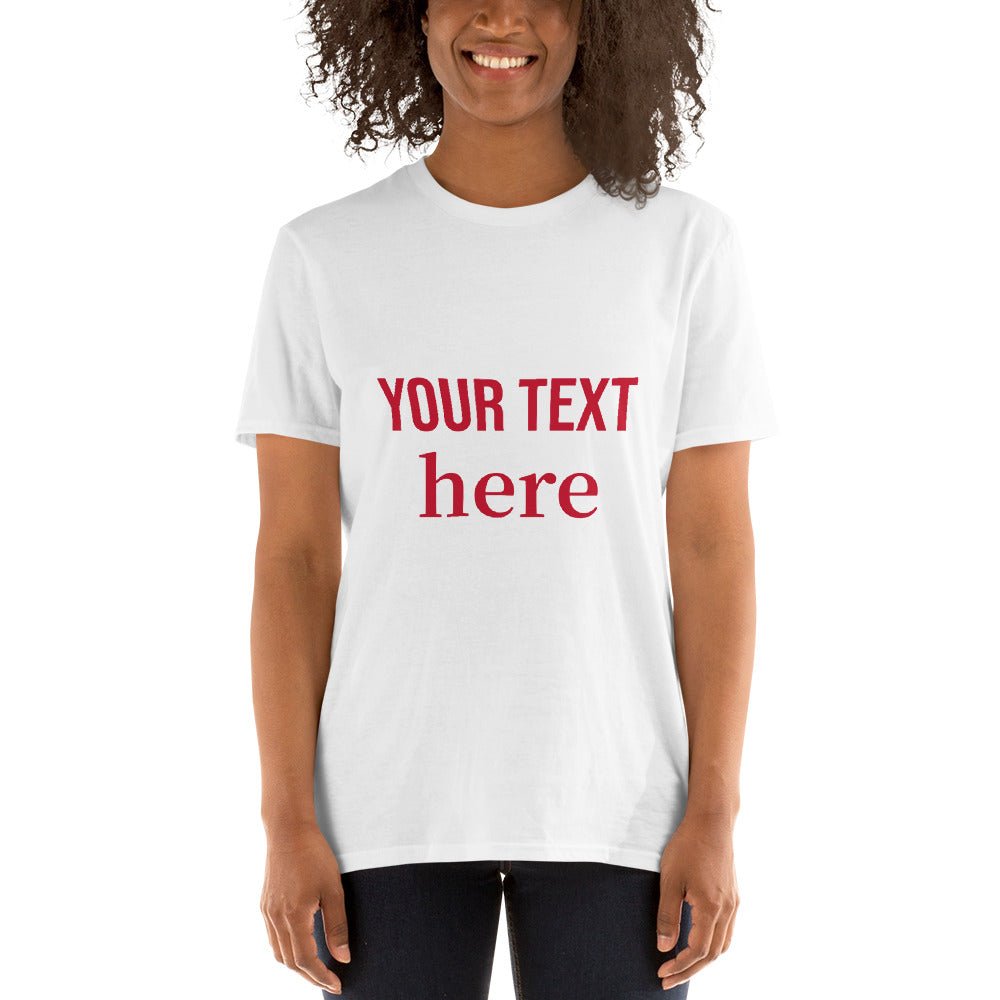 VOCE LINDX Short Sleeve Tee – Create Your Own Design – 100 % Cotton Jersey, Personalised &amp; Comfortable