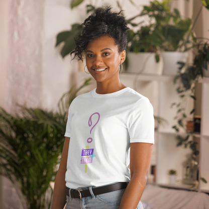VOCE LINDX “They/Them” Short Sleeve T‑Shirt – 100 % Cotton Jersey, Pronoun-Statement Tee