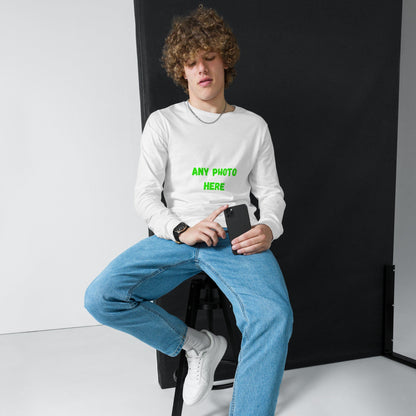 VOCE LINDX Long Sleeve Tee – Upload Your Photo or Design – 100% Cotton Jersey, Comfortable &amp; Customisable