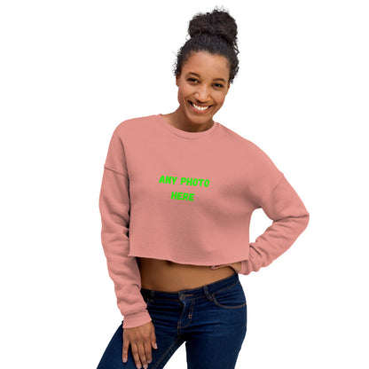 VOCE LINDX Cropped Sweatshirt – 50/50 Cotton–Poly Fleece, Ribbed Cuffs &amp; Raw Hem – Custom Artwork