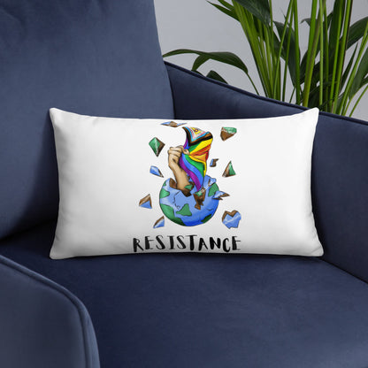 Basic Cushion – “Resistance Planet” Print | Decorative Square Throw Pillow | Voce Lindx