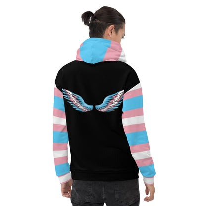 Transgender Flag Hoodie – Relaxed Fit, Premium Cotton Blend | Visible Pride Wear