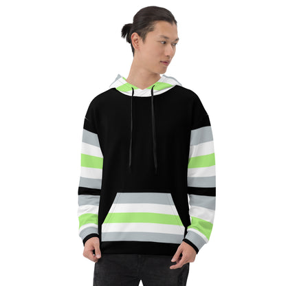 Agender Pride Flag Hoodie – Comfortable &amp; Inclusive | Gender-Neutral Style