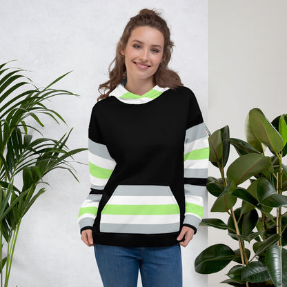 Agender Pride Flag Hoodie – Comfortable &amp; Inclusive | Gender-Neutral Style