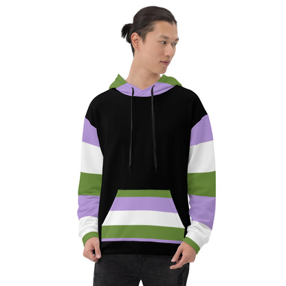 Genderqueer Pride Hoodie – Empowering Statement Design | Soft &amp; Durable Fit
