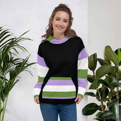 Genderqueer Pride Hoodie – Empowering Statement Design | Soft &amp; Durable Fit