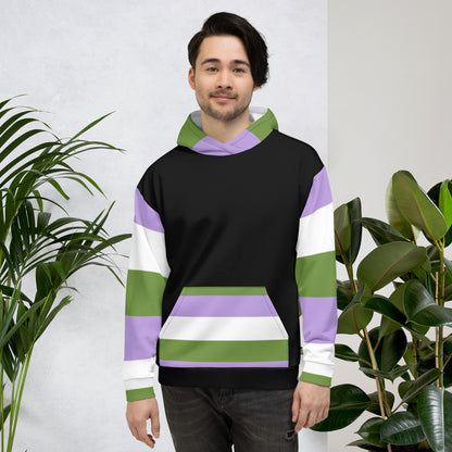 Genderqueer Pride Hoodie – Empowering Statement Design | Soft &amp; Durable Fit