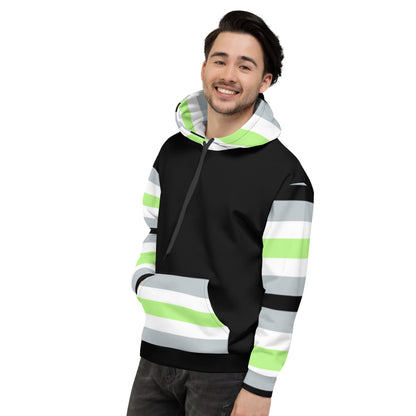 Agender Pride Flag Hoodie – Comfortable &amp; Inclusive | Gender-Neutral Style