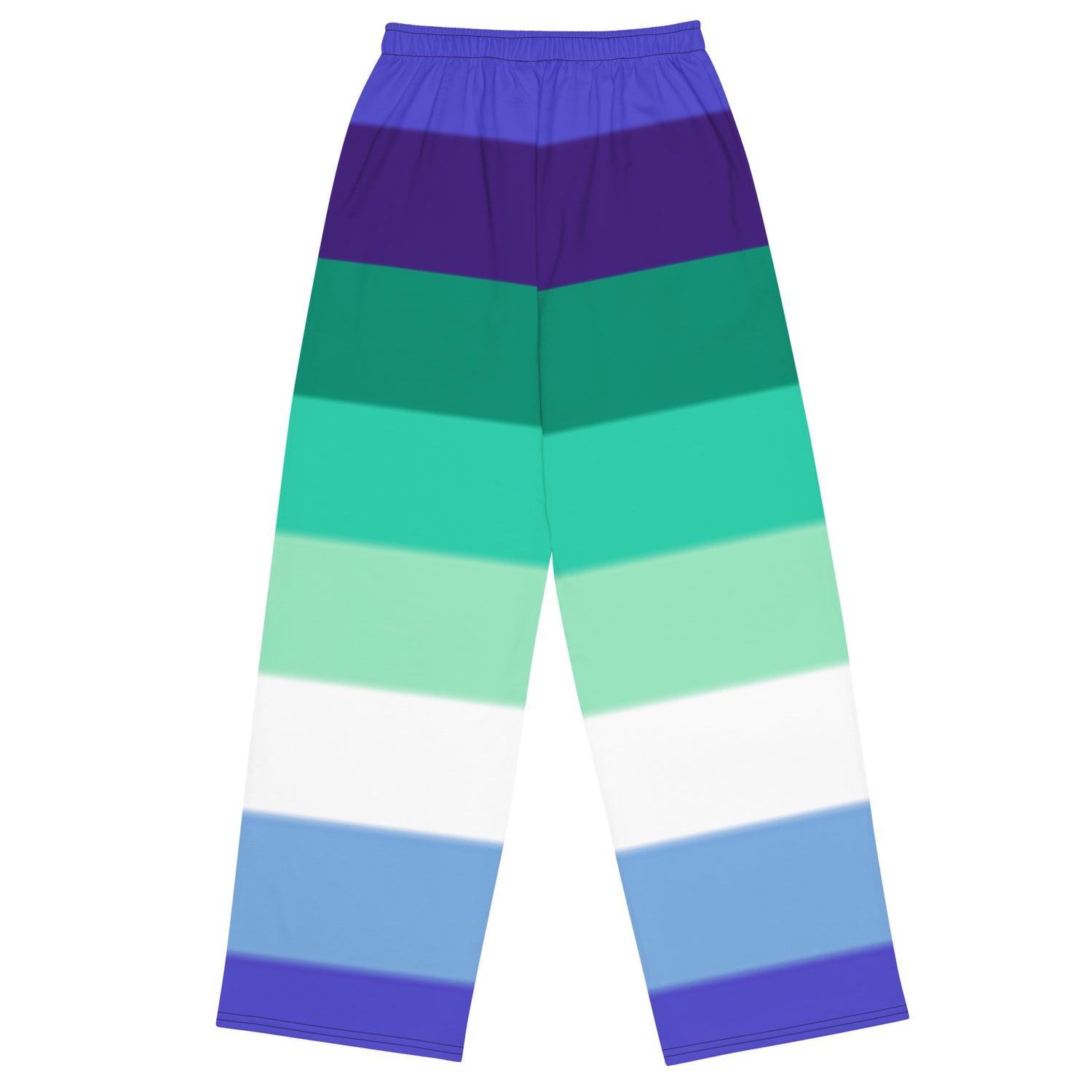 Gay Pride Flag Wide-Leg Pants – Polyester Jersey