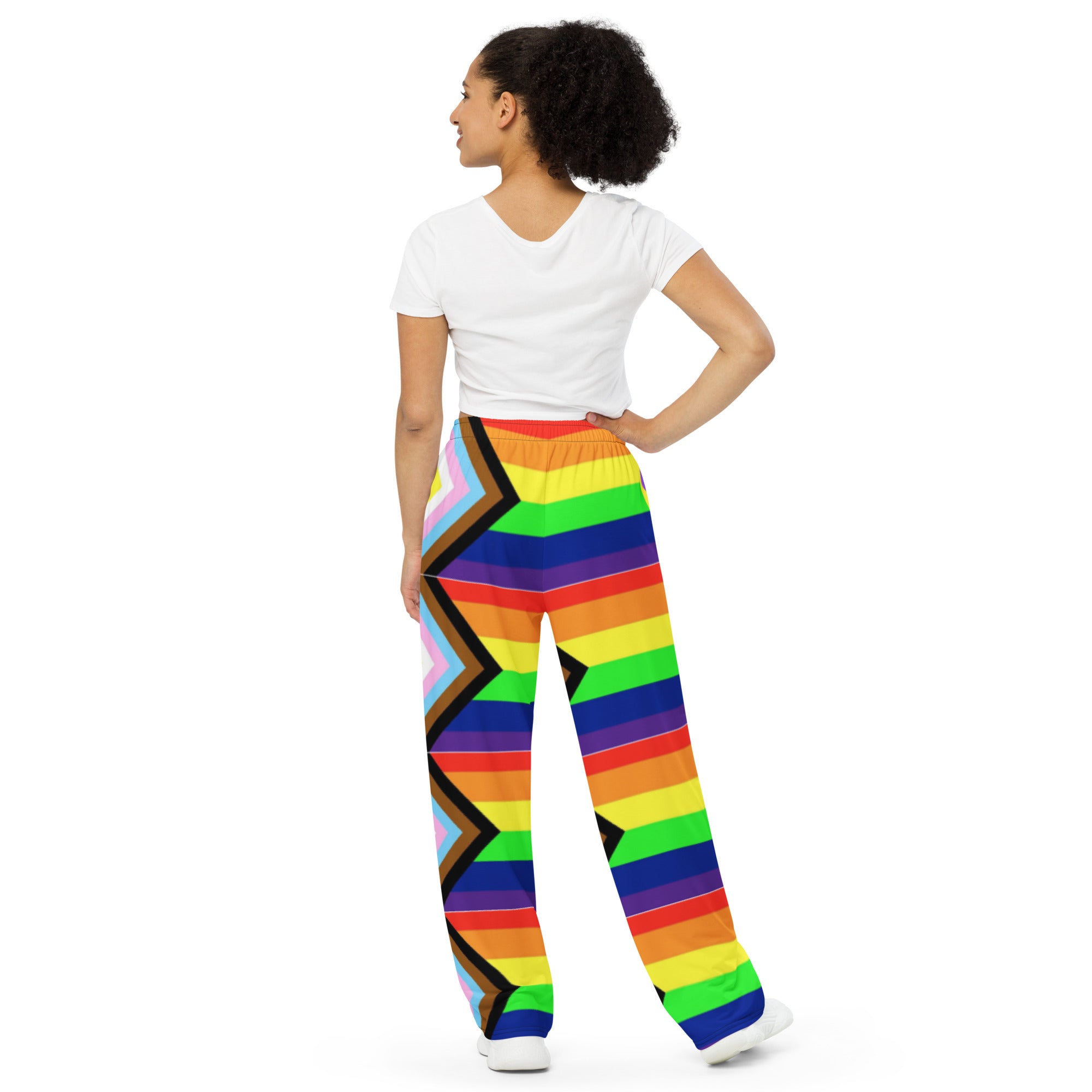 Intersex-Inclusive Pride Wide-Leg Pants – Polyester Jersey