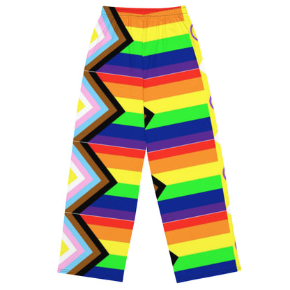 Intersex-Inclusive Pride Wide-Leg Pants – Polyester Jersey