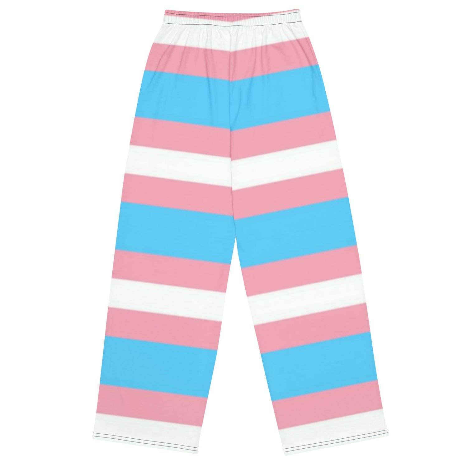 Transgender Pride Flag Wide-Leg Pants – Polyester Jersey
