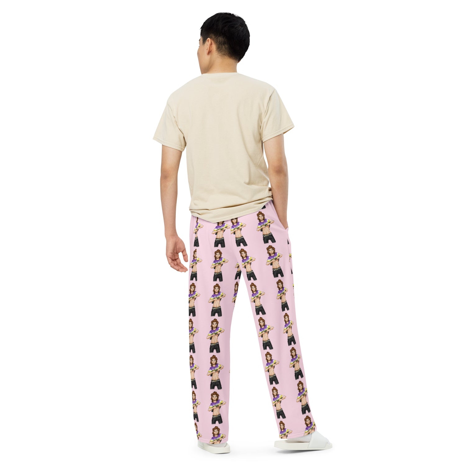 Transgender &amp; Non-Binary Pride Wide-Leg Pants – Polyester Jersey