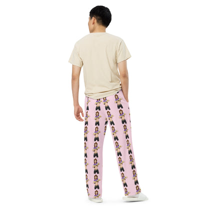 Transgender &amp; Non-Binary Pride Wide-Leg Pants – Polyester Jersey