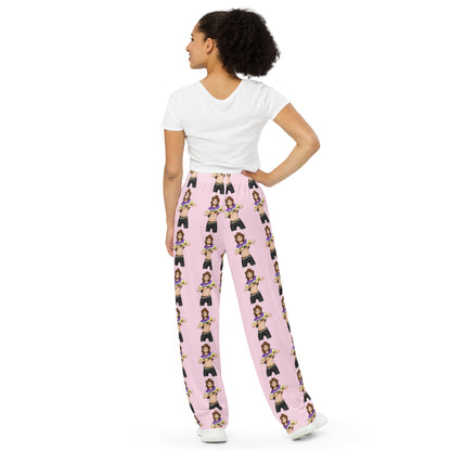 Transgender &amp; Non-Binary Pride Wide-Leg Pants – Polyester Jersey