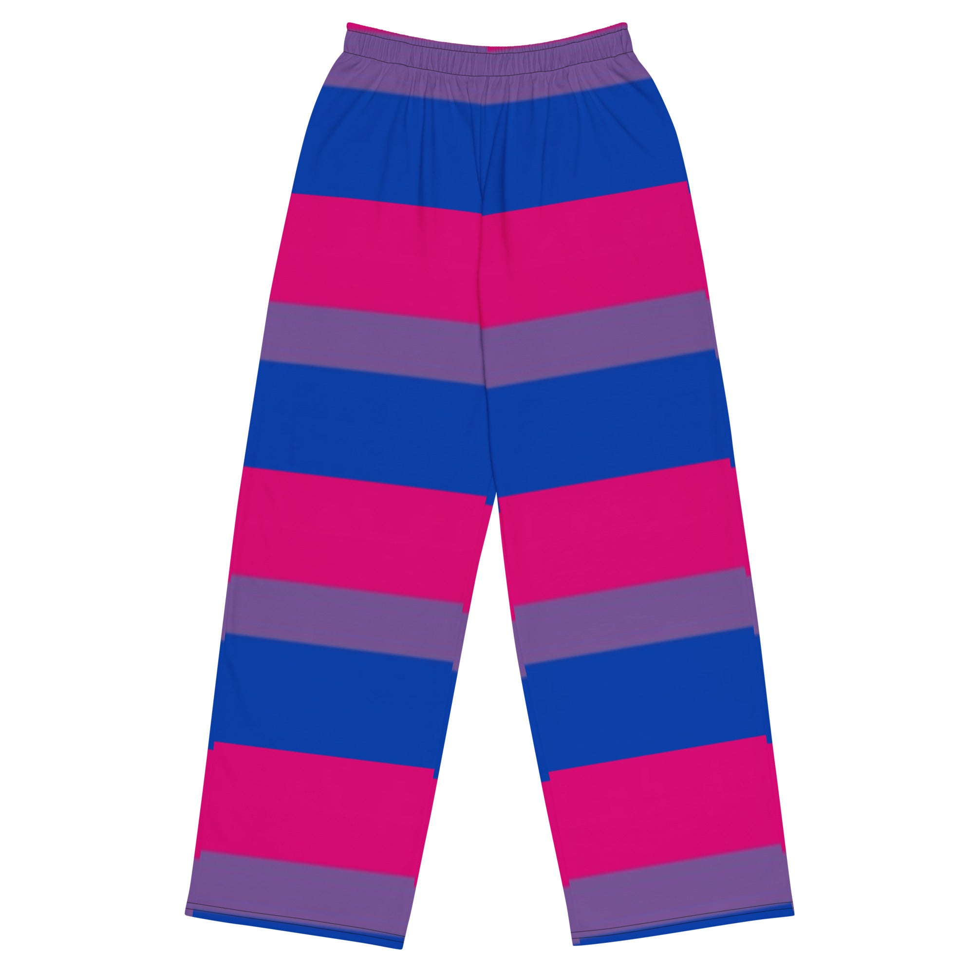 Bisexual Pride Flag Wide-Leg Pants – Polyester Jersey