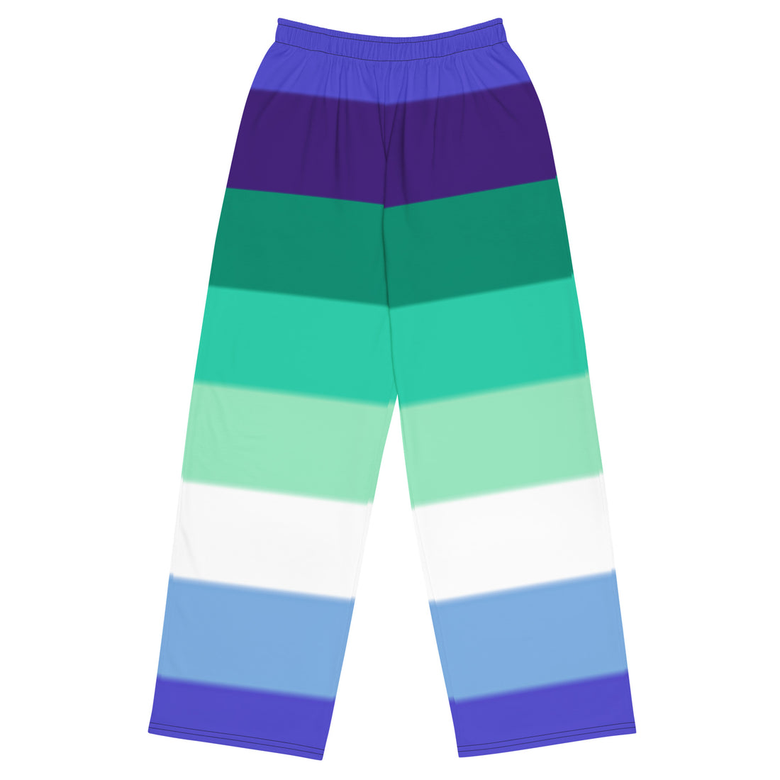 Gay Pride Flag Wide-Leg Pants – Polyester Jersey