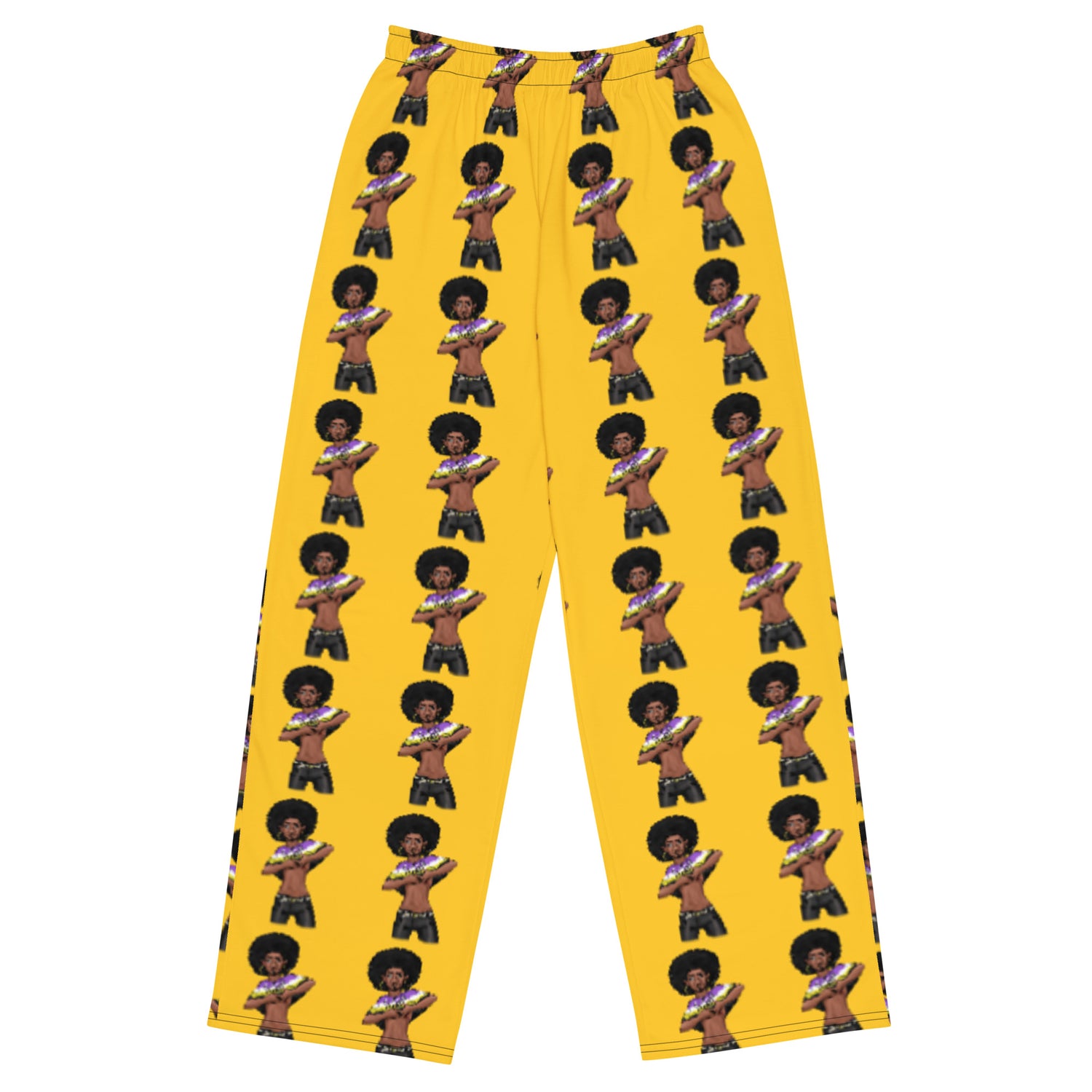 Non-Binary Pride Wide-Leg Pants – Polyester Jersey