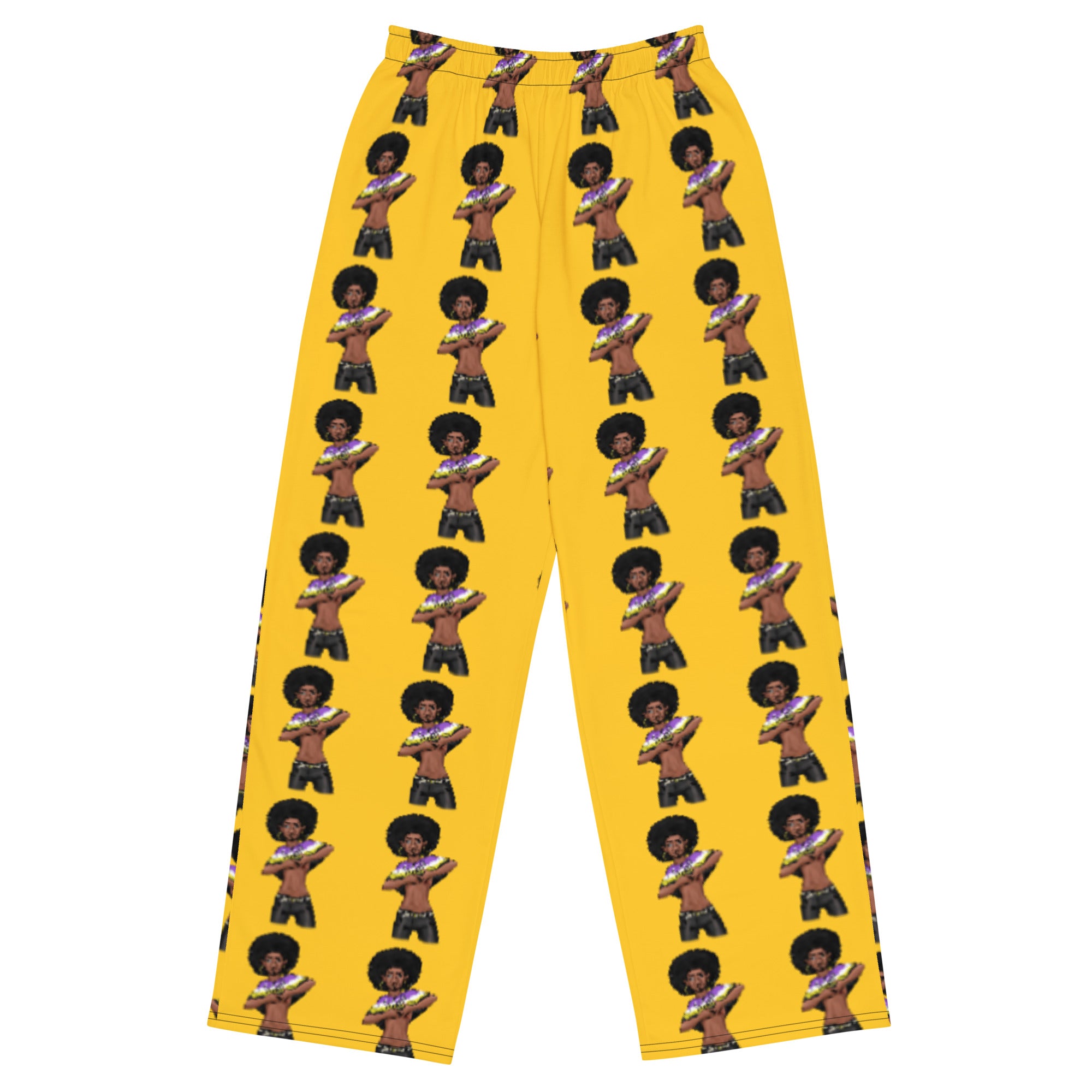 Non-Binary Pride Wide-Leg Pants – Polyester Jersey