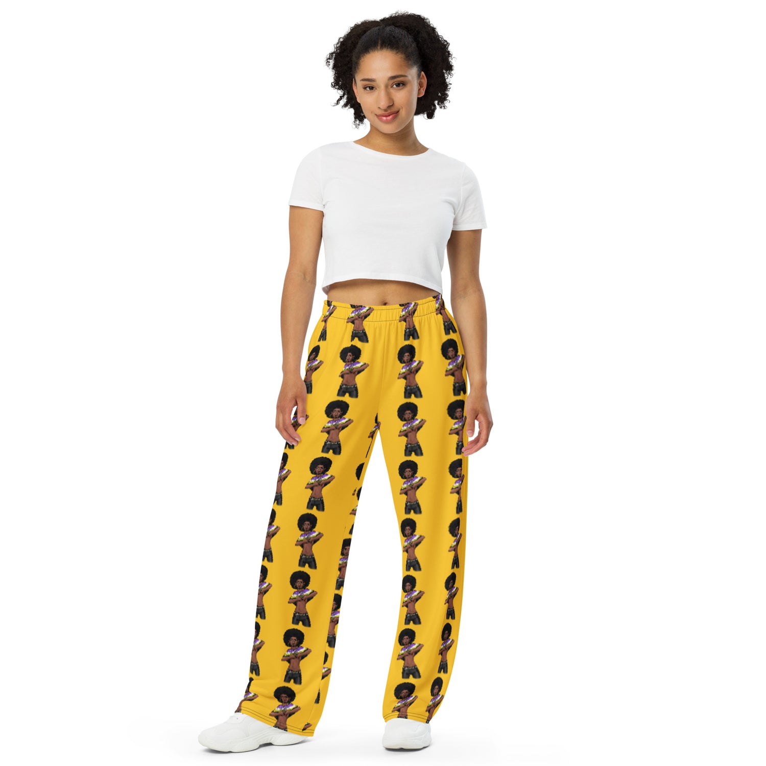 Non-Binary Pride Wide-Leg Pants – Polyester Jersey