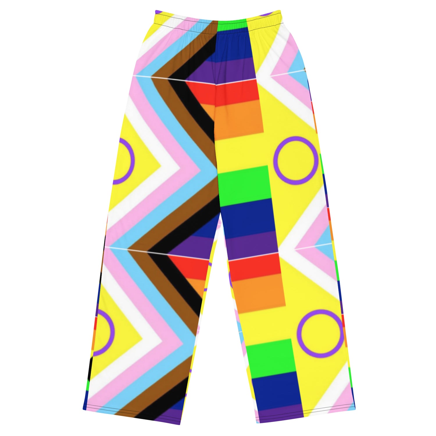 Intersex-Inclusive Pride Wide-Leg Pants – Polyester Jersey