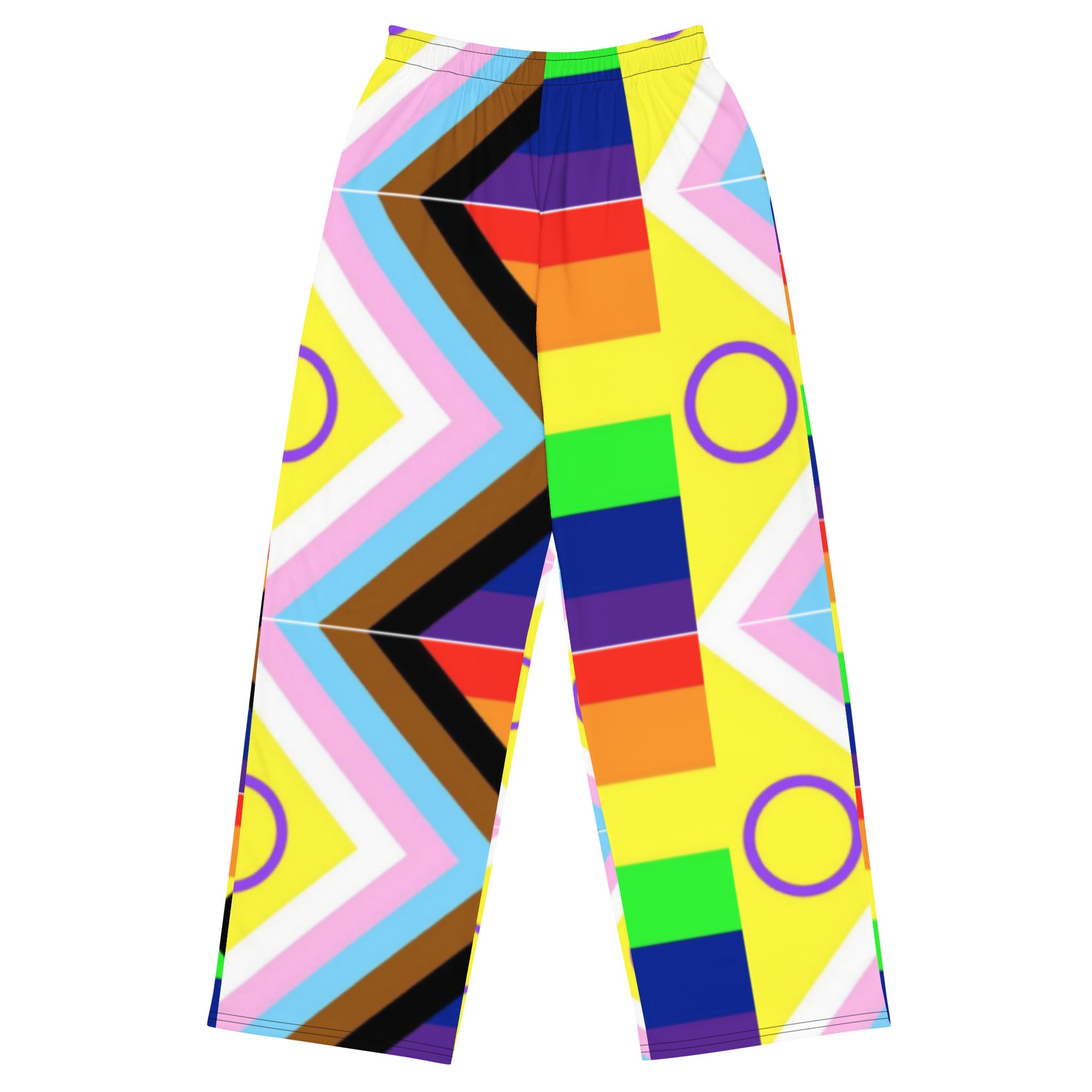 Intersex-Inclusive Pride Wide-Leg Pants – Polyester Jersey