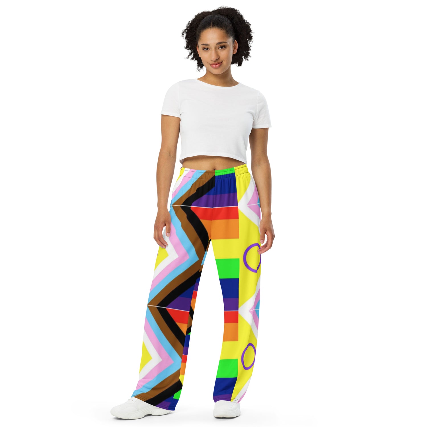 Intersex-Inclusive Pride Wide-Leg Pants – Polyester Jersey