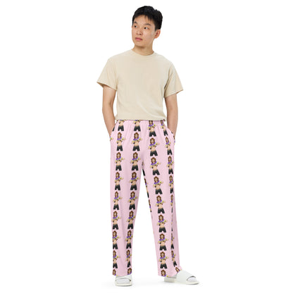 Transgender &amp; Non-Binary Pride Wide-Leg Pants – Polyester Jersey
