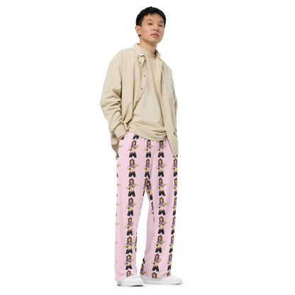 Transgender &amp; Non-Binary Pride Wide-Leg Pants – Polyester Jersey