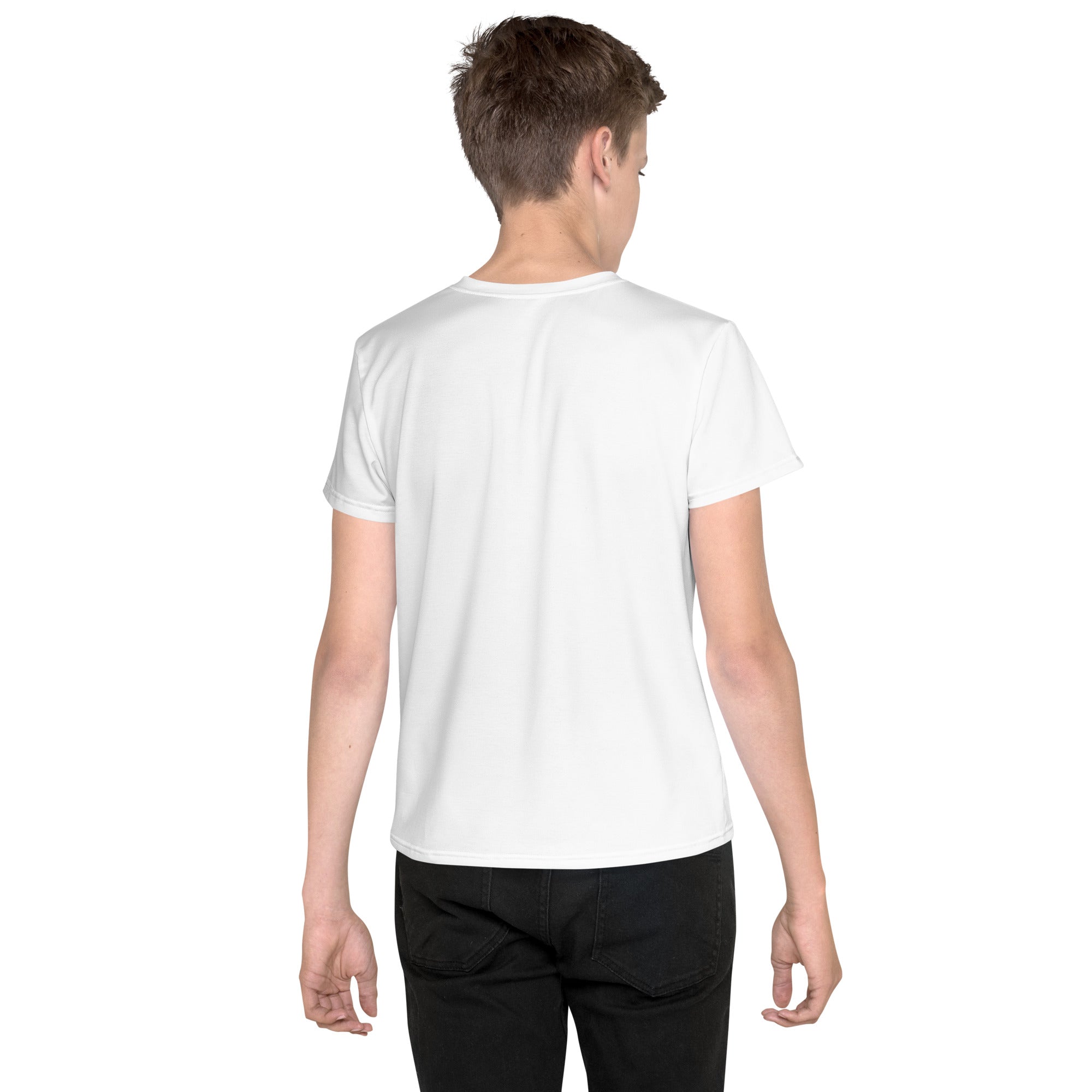 Youth Crew Neck T-Shirt – Skull in a Beret Graphic | Black Cotton Tee for Kids | Voce Lindx