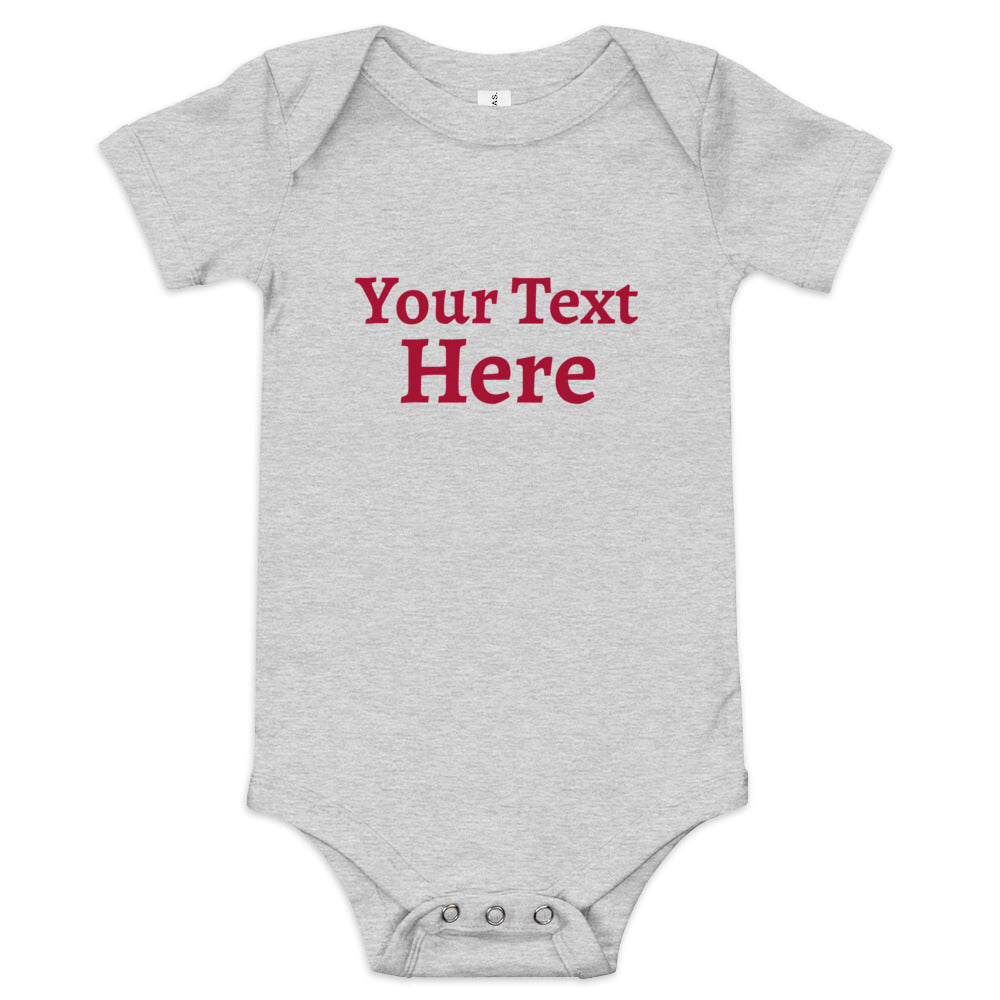 VOCE LINDX Baby Short‑Sleeve One‑Piece – Create Your Design – 100 % Cotton, Personalised &amp; Comfortable