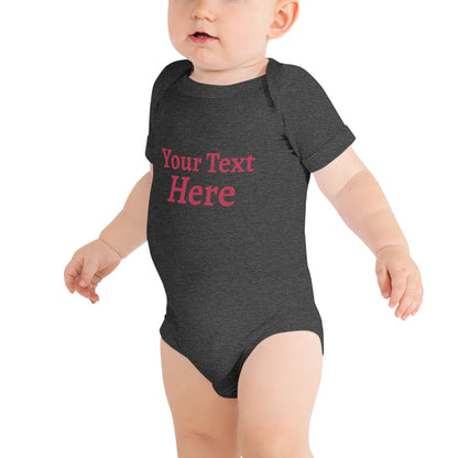 VOCE LINDX Baby Short‑Sleeve One‑Piece – Create Your Design – 100 % Cotton, Personalised &amp; Comfortable