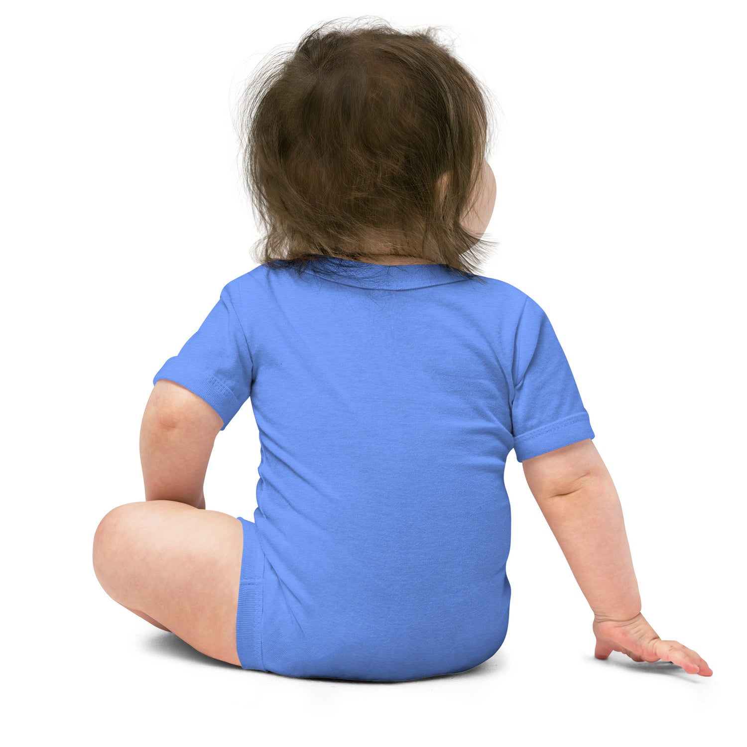 VOCE LINDX Baby Short‑Sleeve One‑Piece – Upload Your Design – 100 % Cotton, Comfy &amp; Customisable