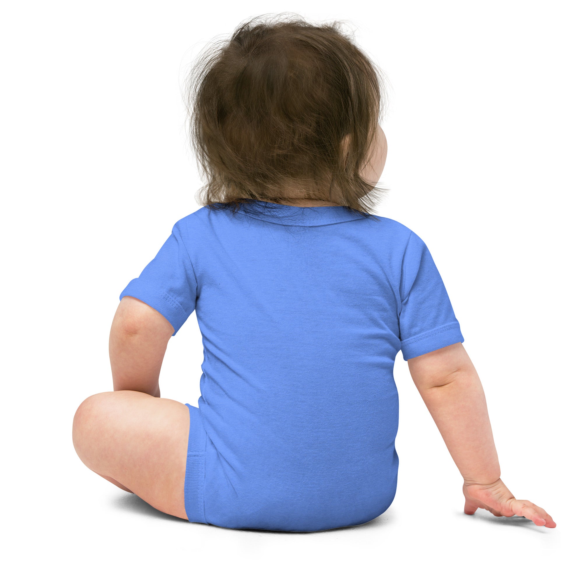 VOCE LINDX Baby Short‑Sleeve One‑Piece – Upload Your Design – 100 % Cotton, Comfy &amp; Customisable