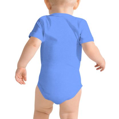 VOCE LINDX Baby Short‑Sleeve One‑Piece – Upload Your Design – 100 % Cotton, Comfy &amp; Customisable