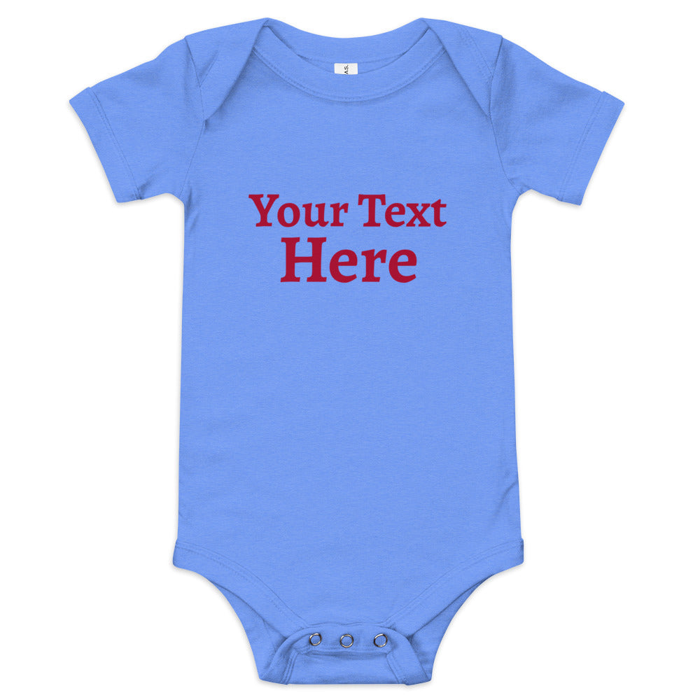 VOCE LINDX Baby Short‑Sleeve One‑Piece – Create Your Design – 100 % Cotton, Personalised &amp; Comfortable