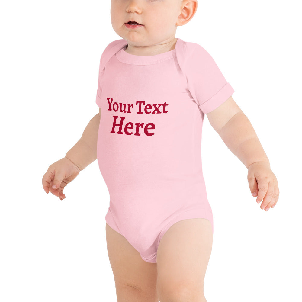 VOCE LINDX Baby Short‑Sleeve One‑Piece – Create Your Design – 100 % Cotton, Personalised & Comfortable