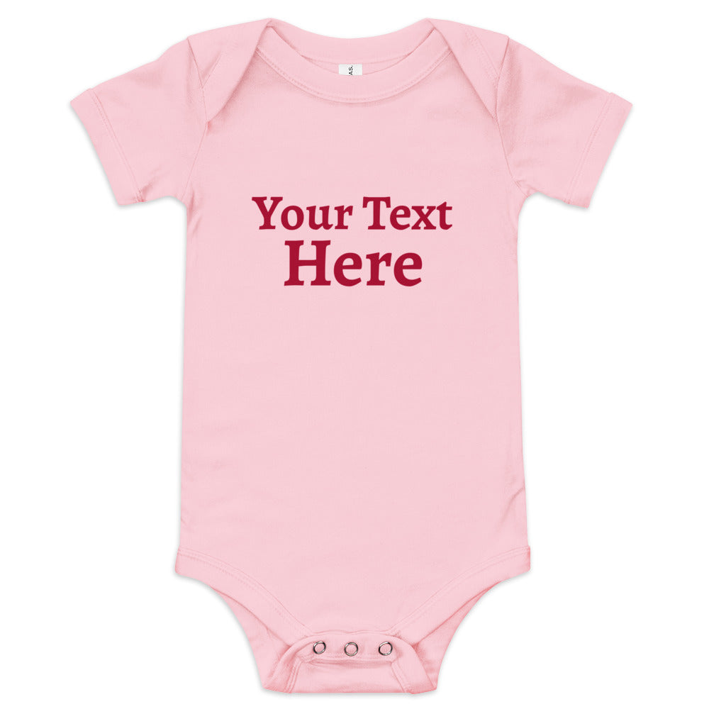 VOCE LINDX Baby Short‑Sleeve One‑Piece – Create Your Design – 100 % Cotton, Personalised &amp; Comfortable