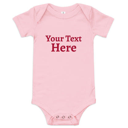 VOCE LINDX Baby Short‑Sleeve One‑Piece – Create Your Design – 100 % Cotton, Personalised &amp; Comfortable