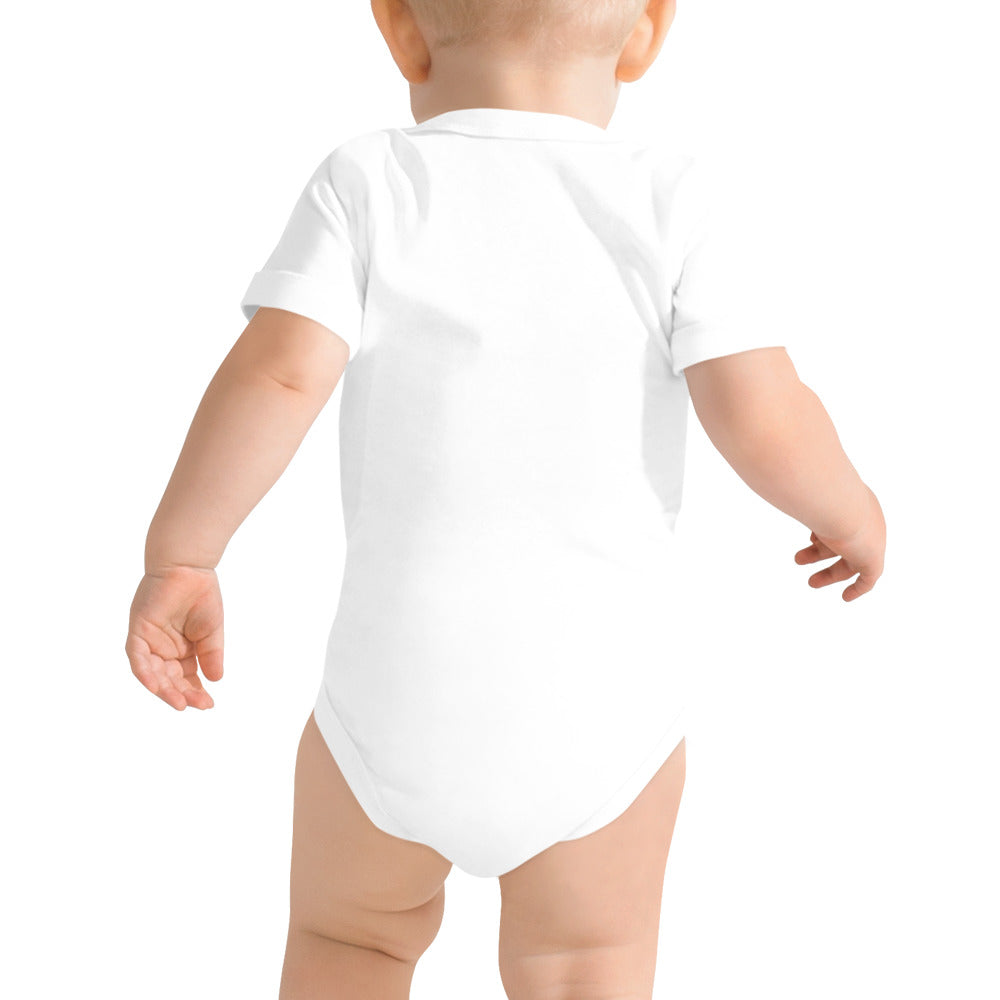 VOCE LINDX Baby Short‑Sleeve One‑Piece – Upload Your Design – 100 % Cotton, Comfy &amp; Customisable